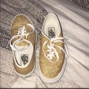 Gold Glitter Vans!